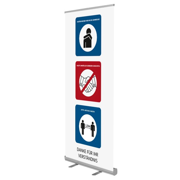 RollUp Display Hygiene Hinweise Corona Virus Krise