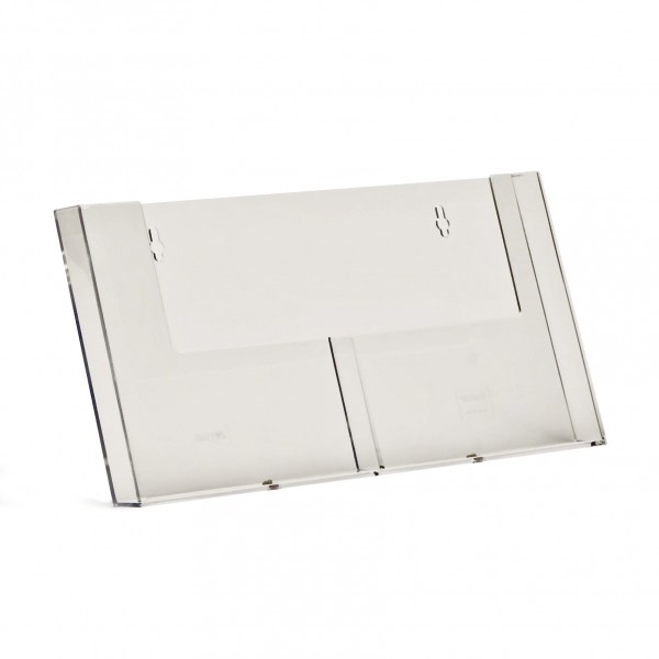 Prospekthalter Wand 2fach nebeneinander
